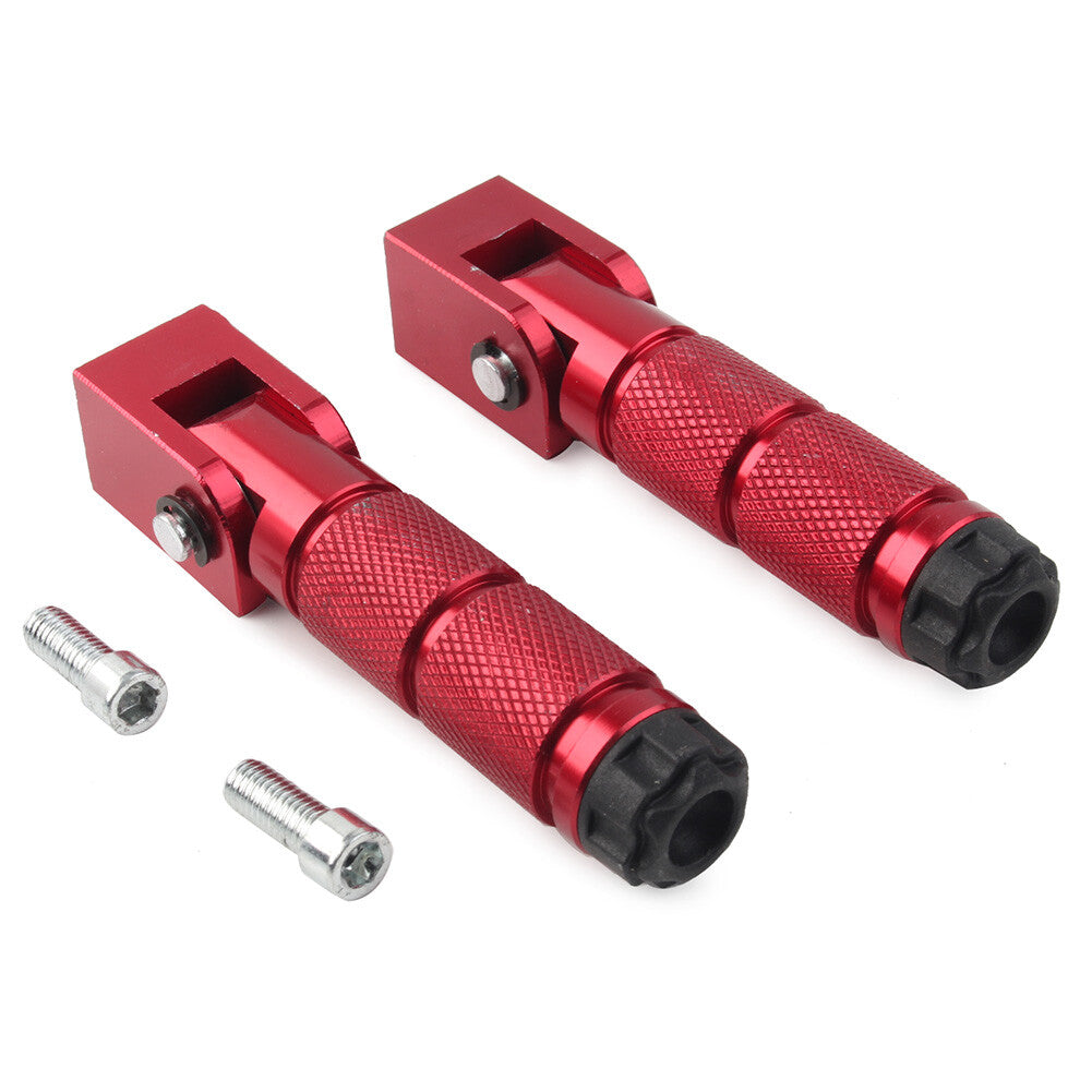 for YAMAHA for Suzuki for Kawasaki Universal M8 Footpegs Folding Passenger Foot Pegs Red