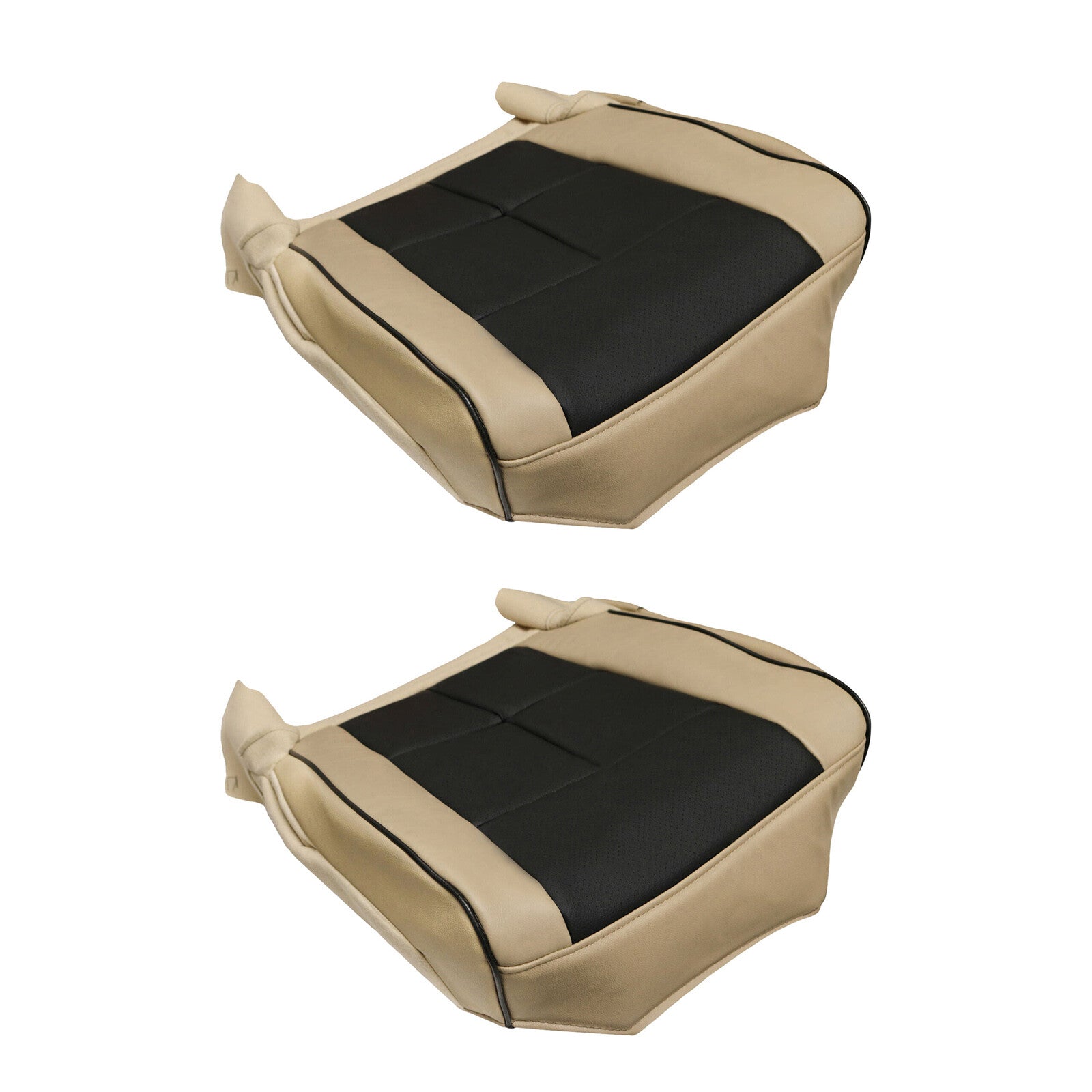 for Lincoln for Navigator Front DriverPassenger Side Leather for Seat Cover Tan  Black