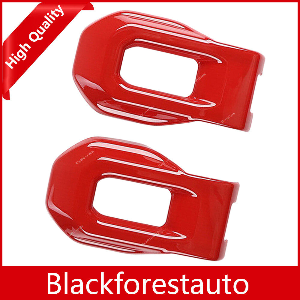 2X For 18-21 for Jeep for Wrangler JL Gladiator JT Hood Lock Latch Buckle Cover Trim Red
