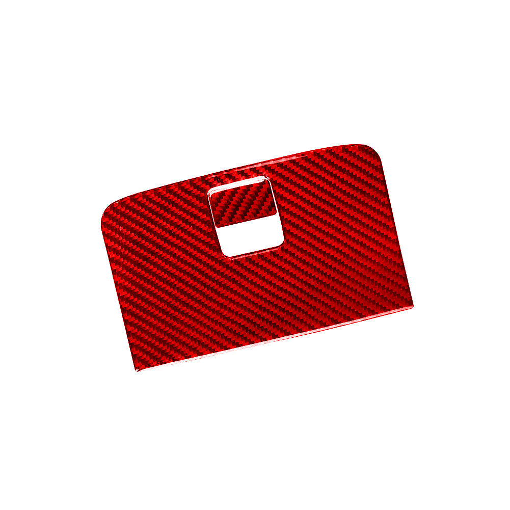 Red Carbon Fiber Rear Central Storage Box Cover Trim for KIA Sedona 2015-2016