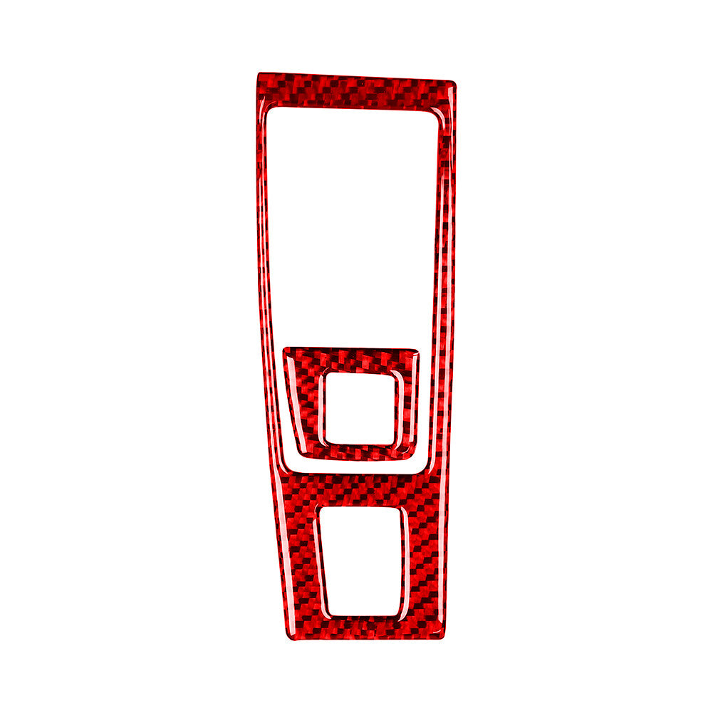 2Pcs Red Carbon Fiber Interior Gear Shift Cover Trim for Lexus CT200h 2011-2017