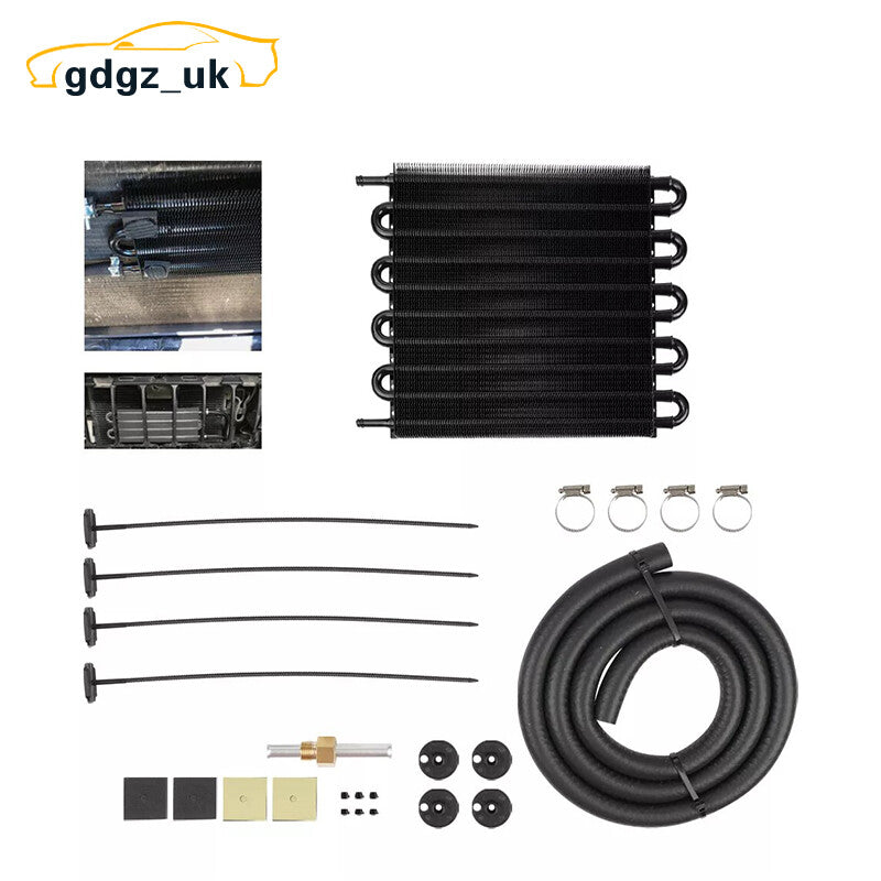 10 Pass/Rows Transmission Oil Cooler for 5/16 Universal Tube And Fin Cooler Kit