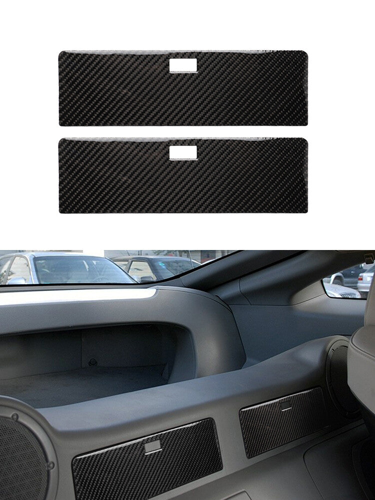 2Pcs Rear Storage Box Panel Trim Cover Carbon Fiber for Nissan 350Z 2006-2009