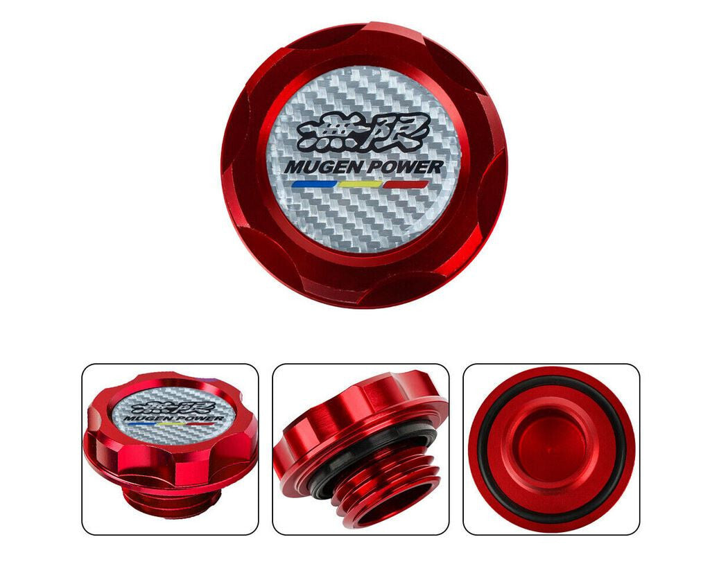 Red engine oil filler cap for JDM Mugen engines, suitable for Honda for Civic Accord for Acura .
