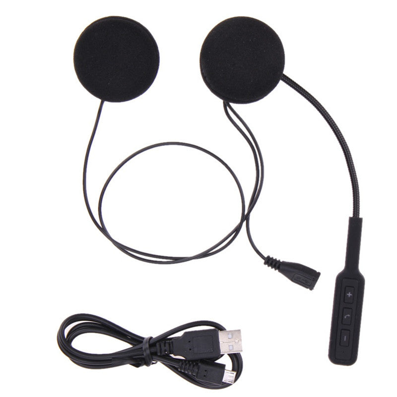 Motorcycle Helmet Bluetooth Headset Wireless Headphone Mic Hands- Earphone