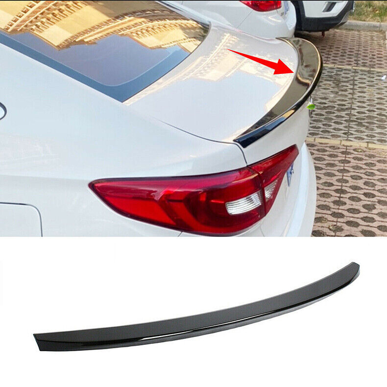for Hyundai Sonata 2015-17 Gloss Black Rear Trunk Spoiler Lip Tail Wing Bar Car