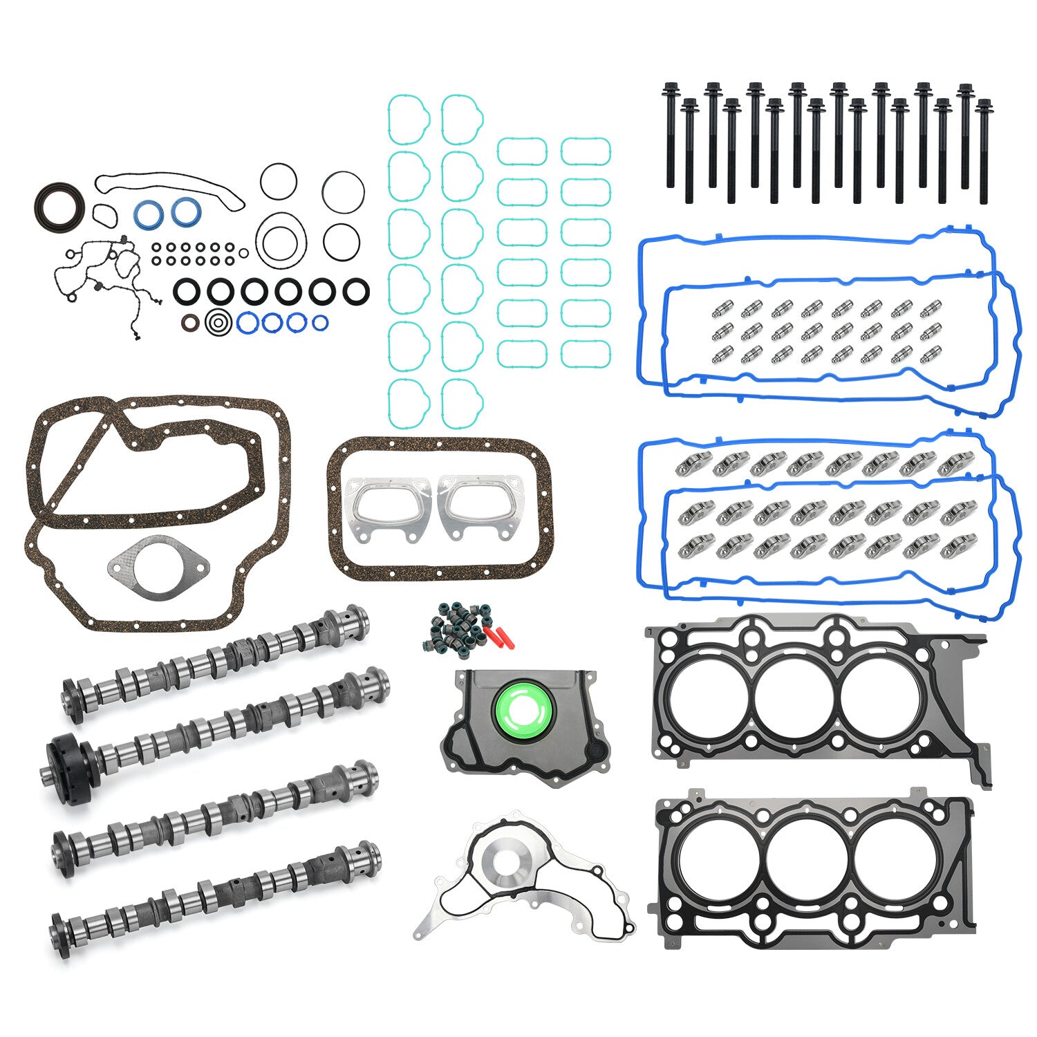 3.6L Cam Camshafts Rockers Lifters Kit For 2011-16 for Chrysler for Dodge for Ram Pentastar