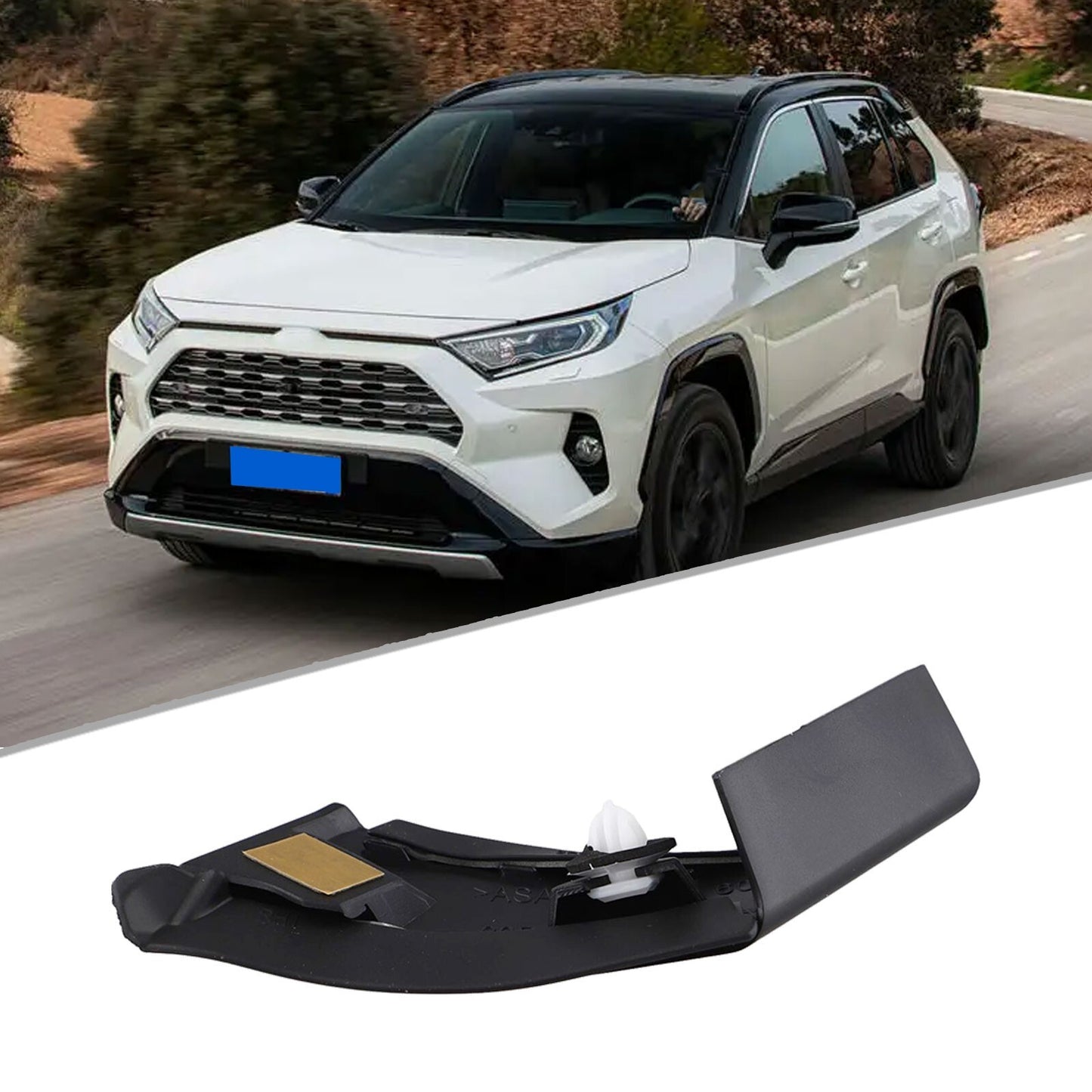 Black ABS Right A pillar Trim Panel Cover for Toyota For RAV4 2019 2023