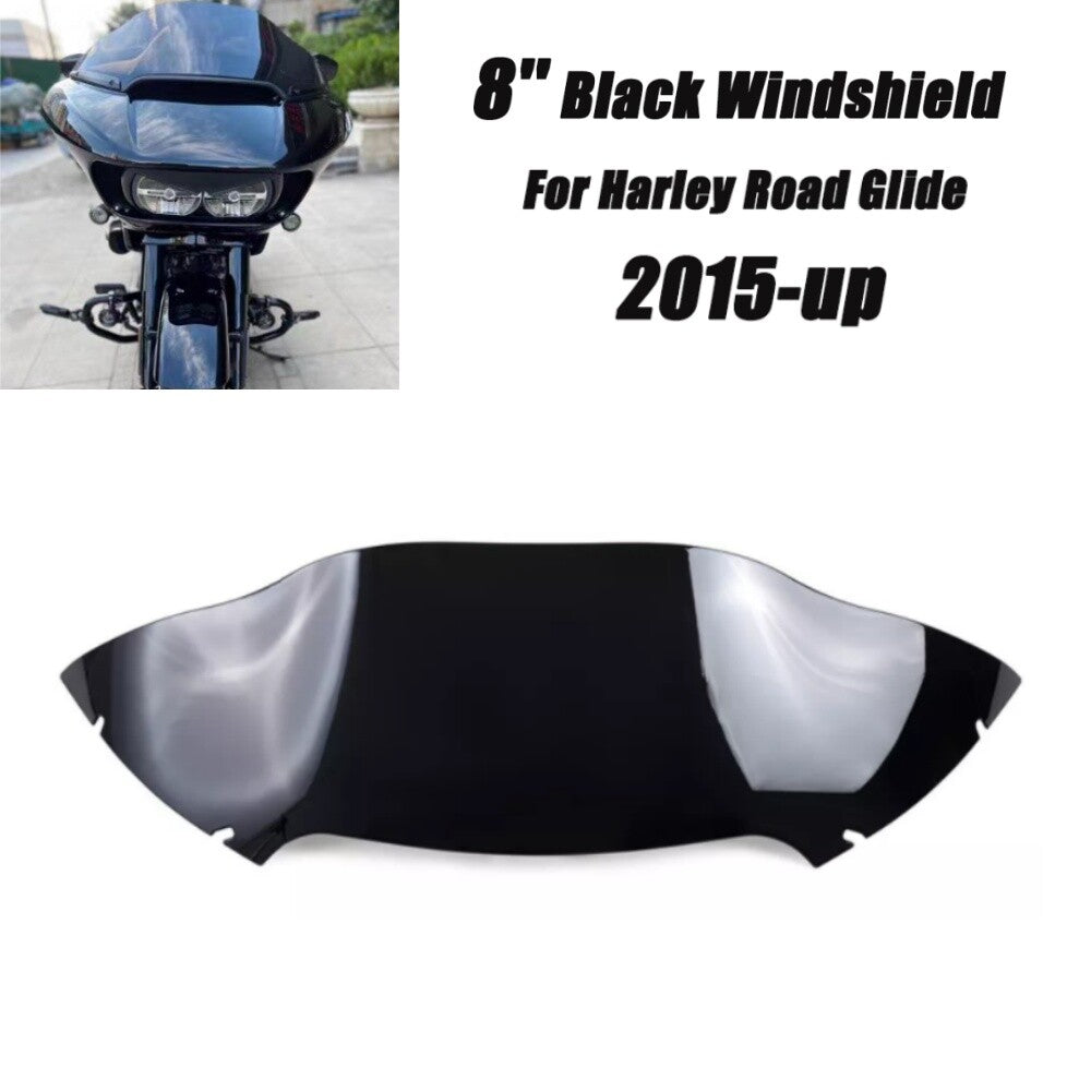 Black Wave Windscreen Windshield 8 for Harley Road Glide FLTRT 2015-2023 2017