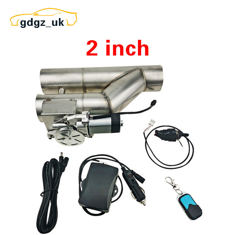 2 Electric Exhaust Dual Valve Y Pipe Dump Valve Motor Kit ManualRemote Switch