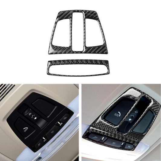 Carbon fiber reading light frame trim for BMW 1 Series F20 2012-2017
