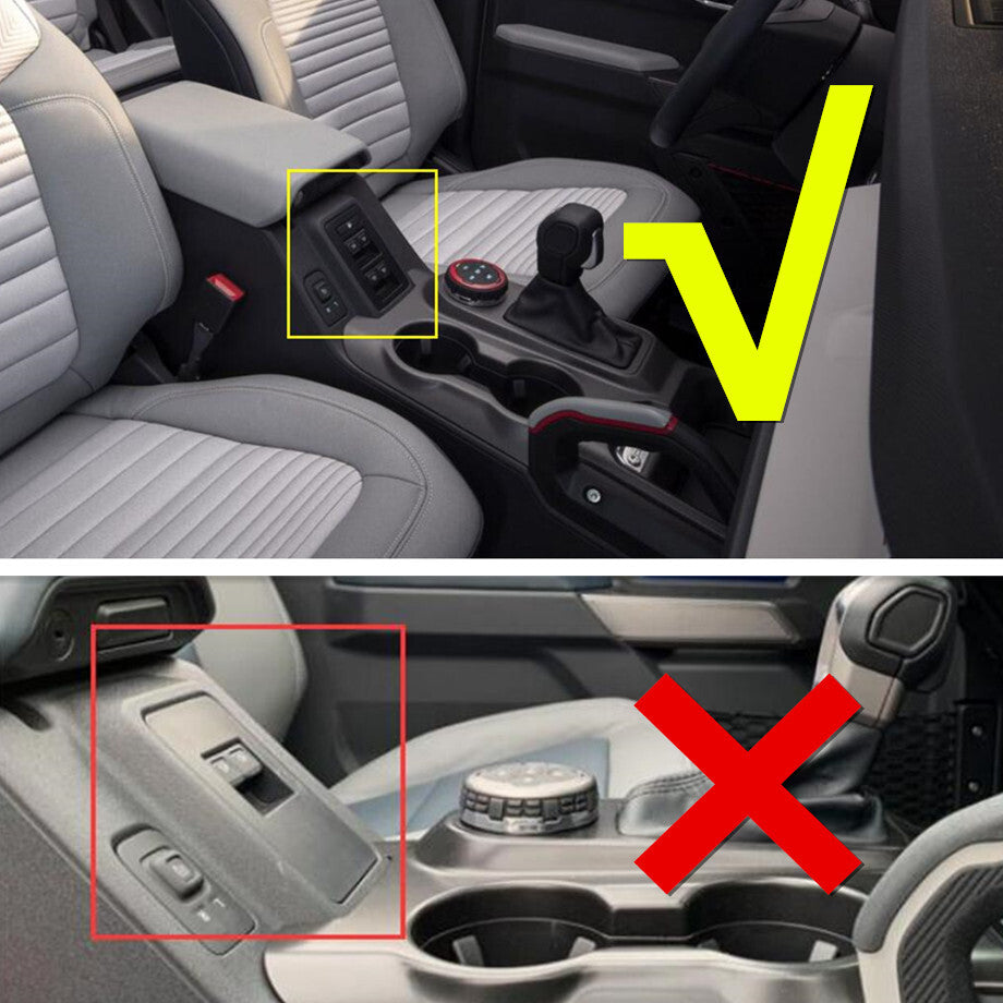Suitable for 2021-2023 for Ford for Mustang Red Carbon Fiber Window Control Button Panel Trim