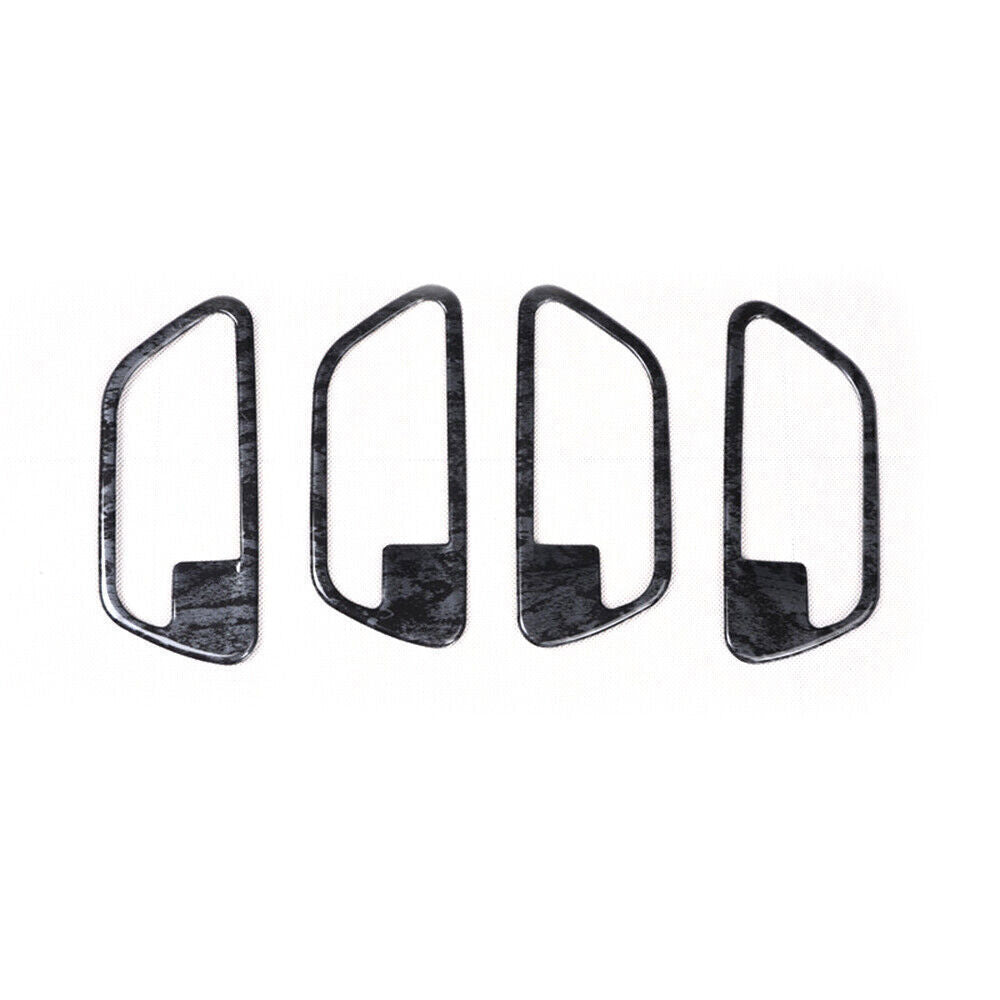 for BMW 3 Series 2014-18 Black Wood Grain Inner Door Handle Frame Cover Trim 4P