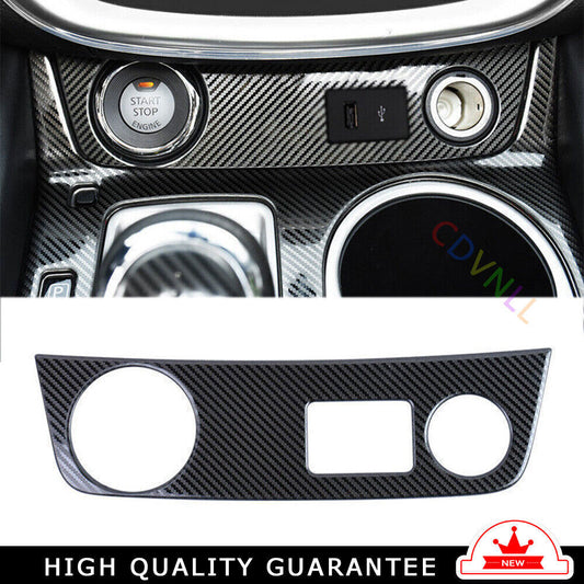 Rear Cigarette Lighter Cover Trim for Nissan Murano 2015-2021 Steel Carbon Fiber