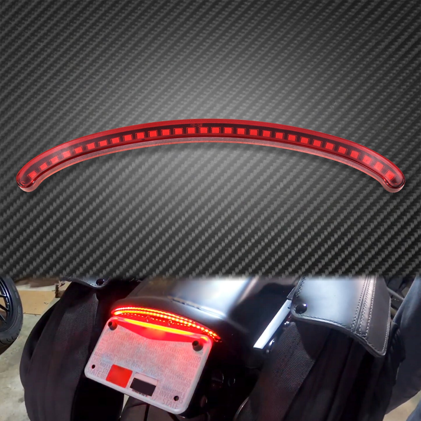 Rear Fender LED Taillight Turn Signal Assembly Fit for Harley Fatbob 2018-2023