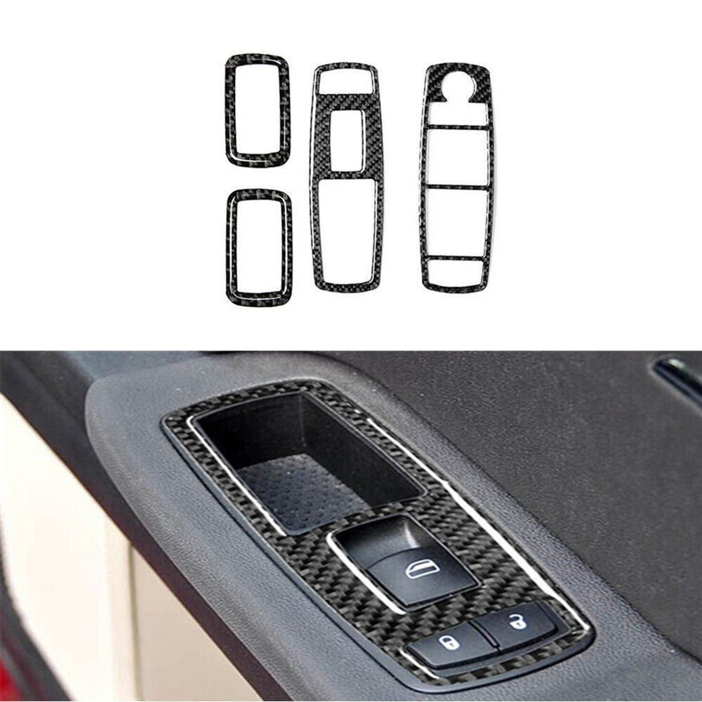 4Pcs Carbon Fiber Window Control Cover Trim for Dodge Journey 2009-2010 SXT SE