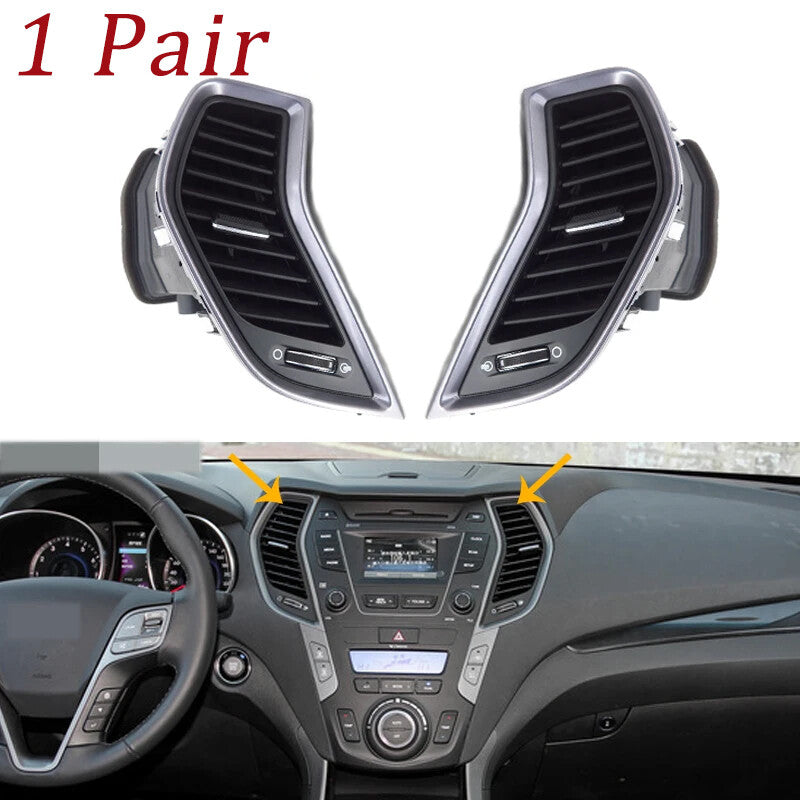 2-Piece Central Air Conditioning Ventilated Barbecue Grill with Chrome Plate for Hyundai FeIX45 13-17