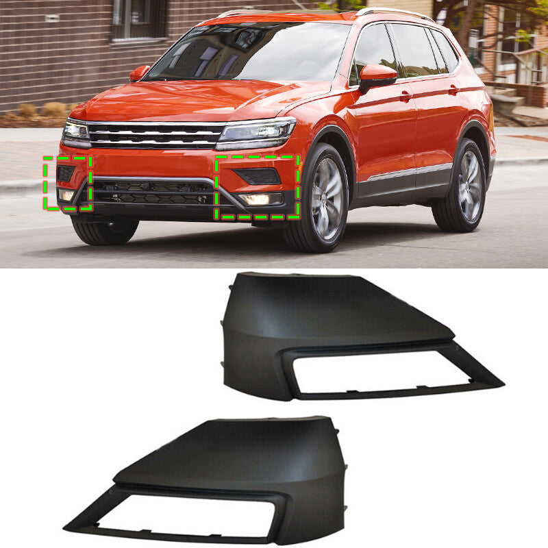 Pair for VW for Tiguan 2018 2019 2020 Fog Lamp Light Grille Cover Trim Left Right