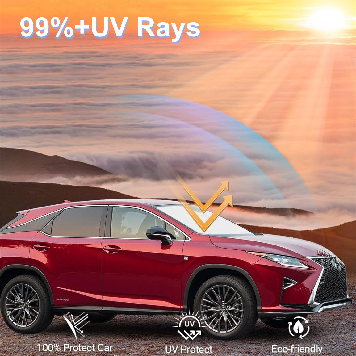 Custom Fit 2010-2015 for Lexus RX350 Car Windshield Sun Shade UV Block Front Shield