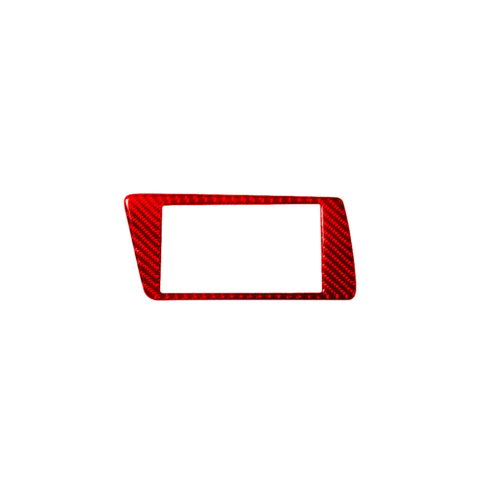 for Audi Q5 2009-2017 Central Control Display Trim Cover Decor Carbon Fiber Red