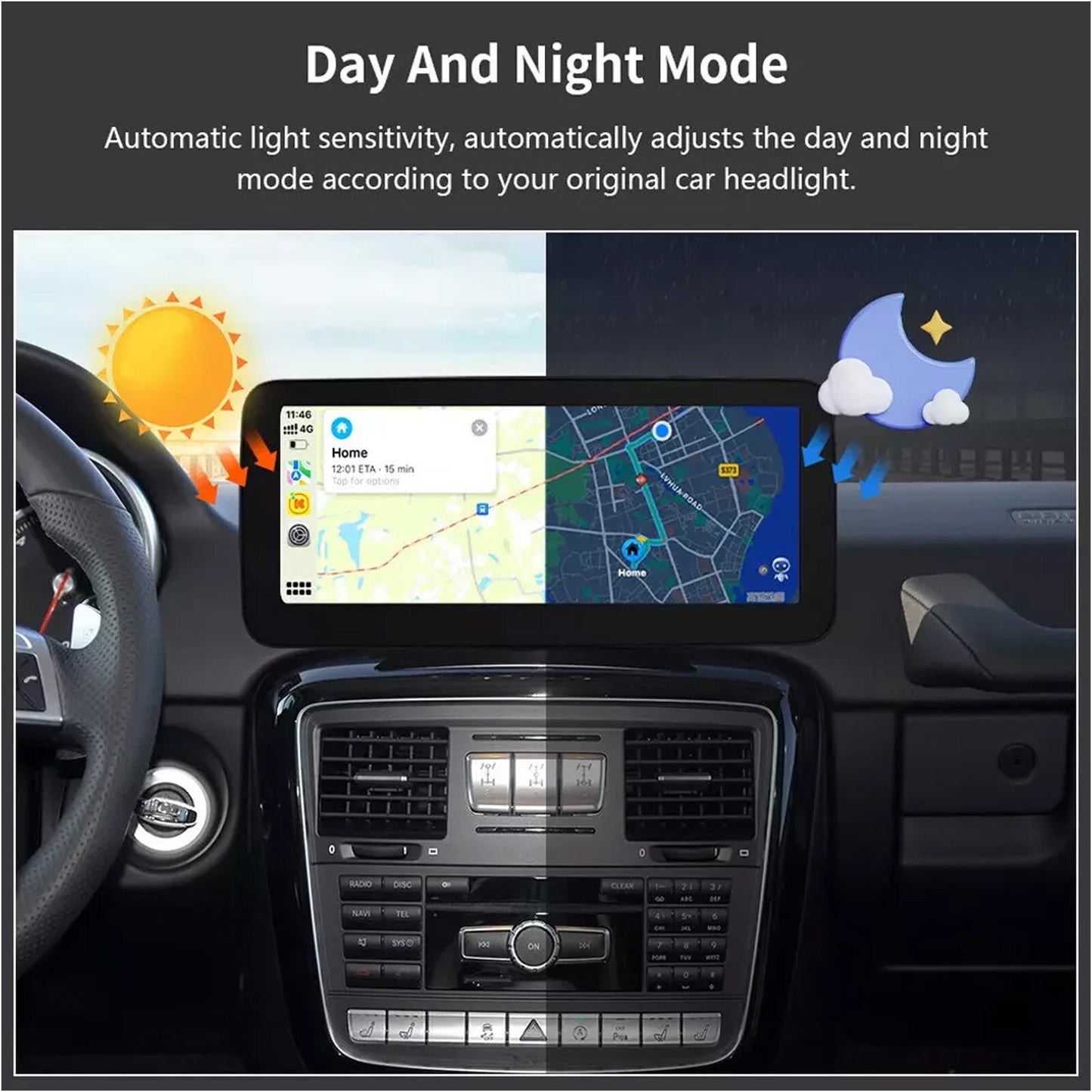 12.3-inch wireless Android Auto Touchscreen for Mercedes-Benz G-Class W463 NTG4.5/5 CarPlay