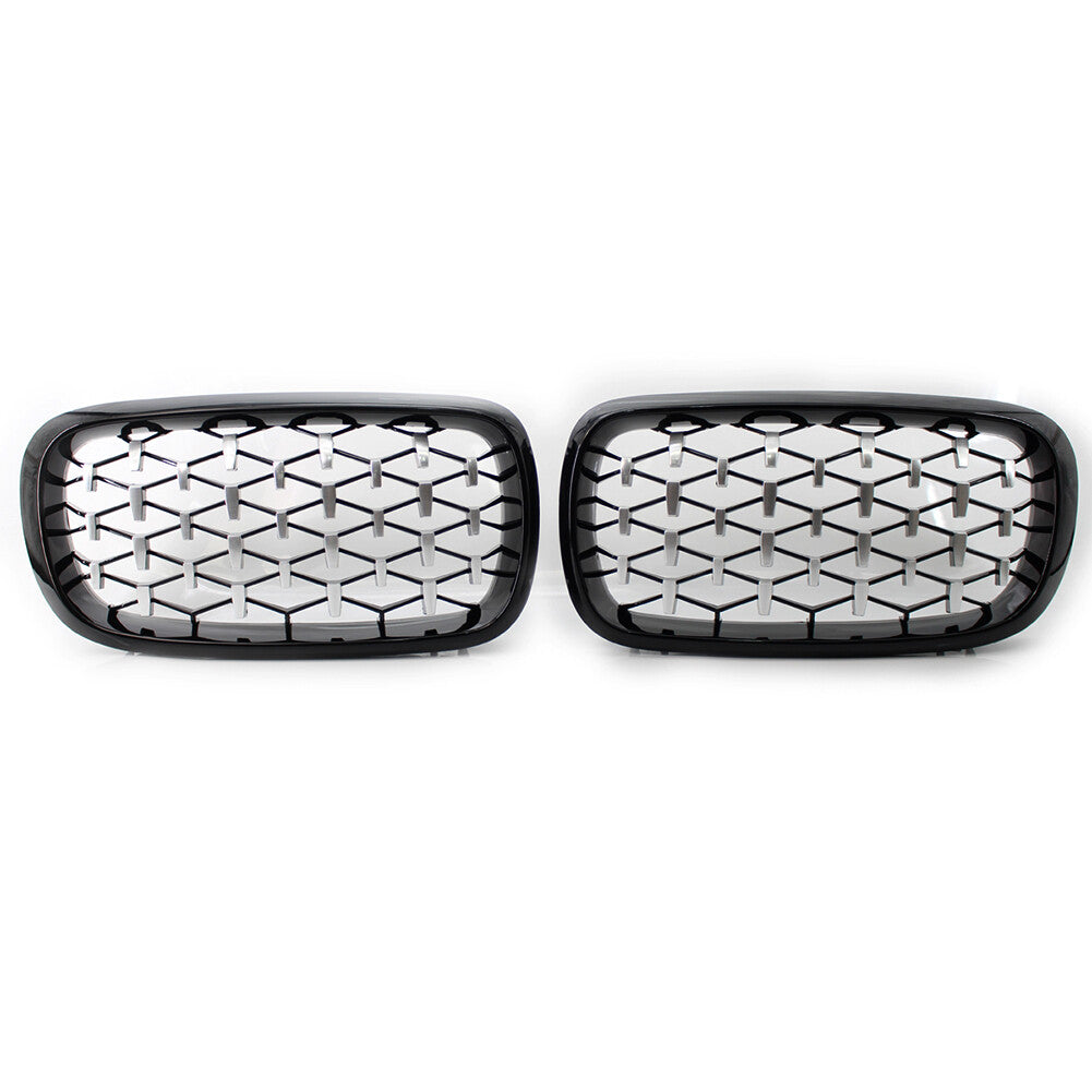 Car Front Black Grille Chrome Diamond Meteor Grill Fit for BMW X5 F15 2014-16