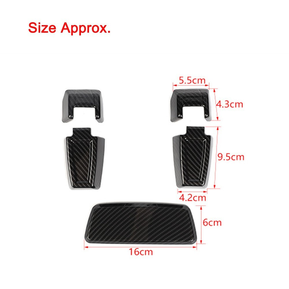 Tailgate Rear Window Glass Hinge Cover Trim for Jeep Commander 2006-2010 Carbon