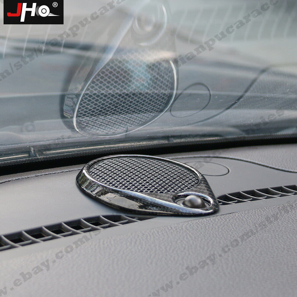 Carbon Fiber Car Dashboard Speaker Cover Trim Decor Cap for Jeep Grand Cherokee