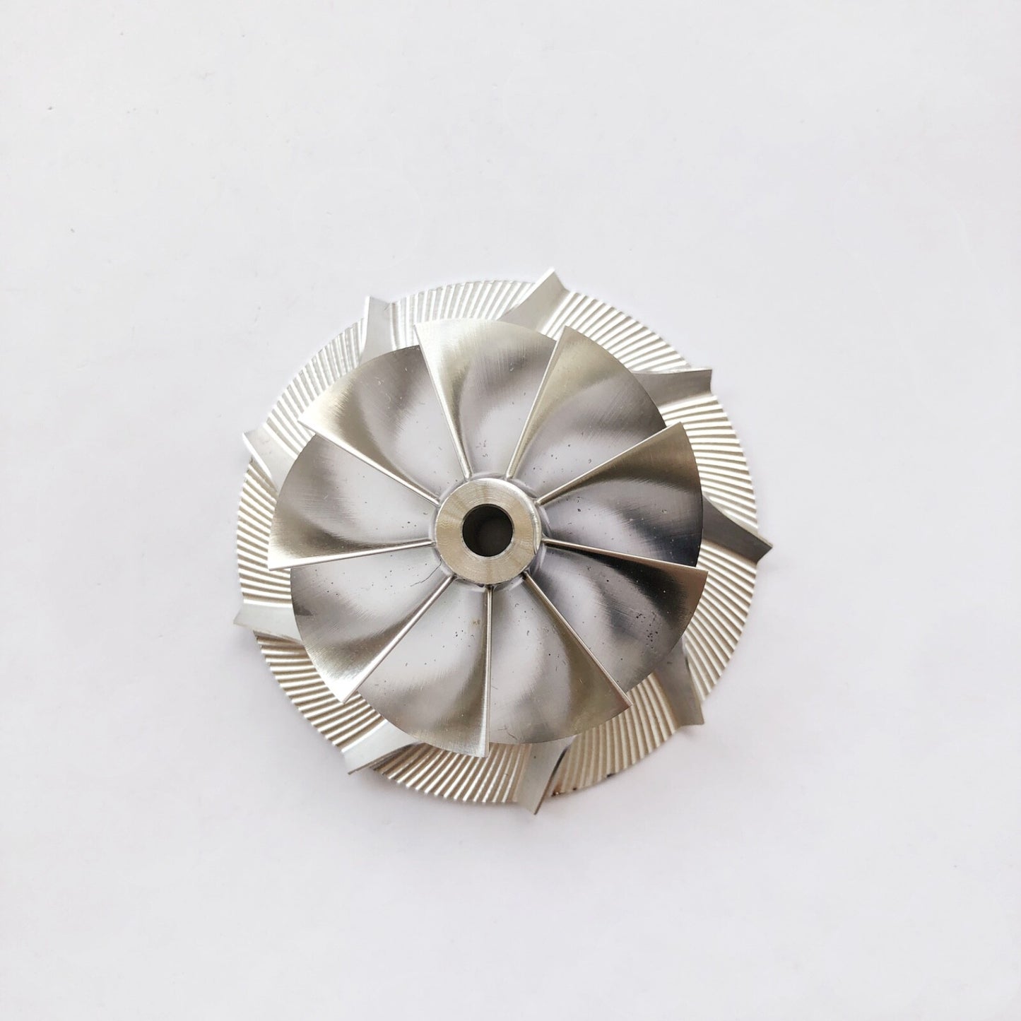 TD04 Reverse 44.45/62.00 mm 9+0 Blade Performance Turbine Billet Compressor Wheel