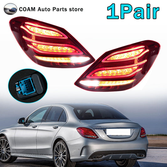 1. Dual rear taillight turn signals applicable to for Mercedes-Benz C-Class W205 C300 (2014-2018)