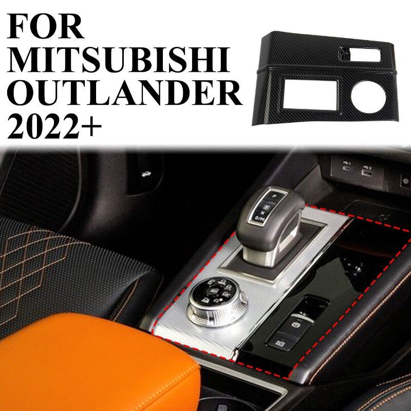 Carbon Fiber Central Control Gear Shift Panel Trim for Mitsubishi Outlander 2022