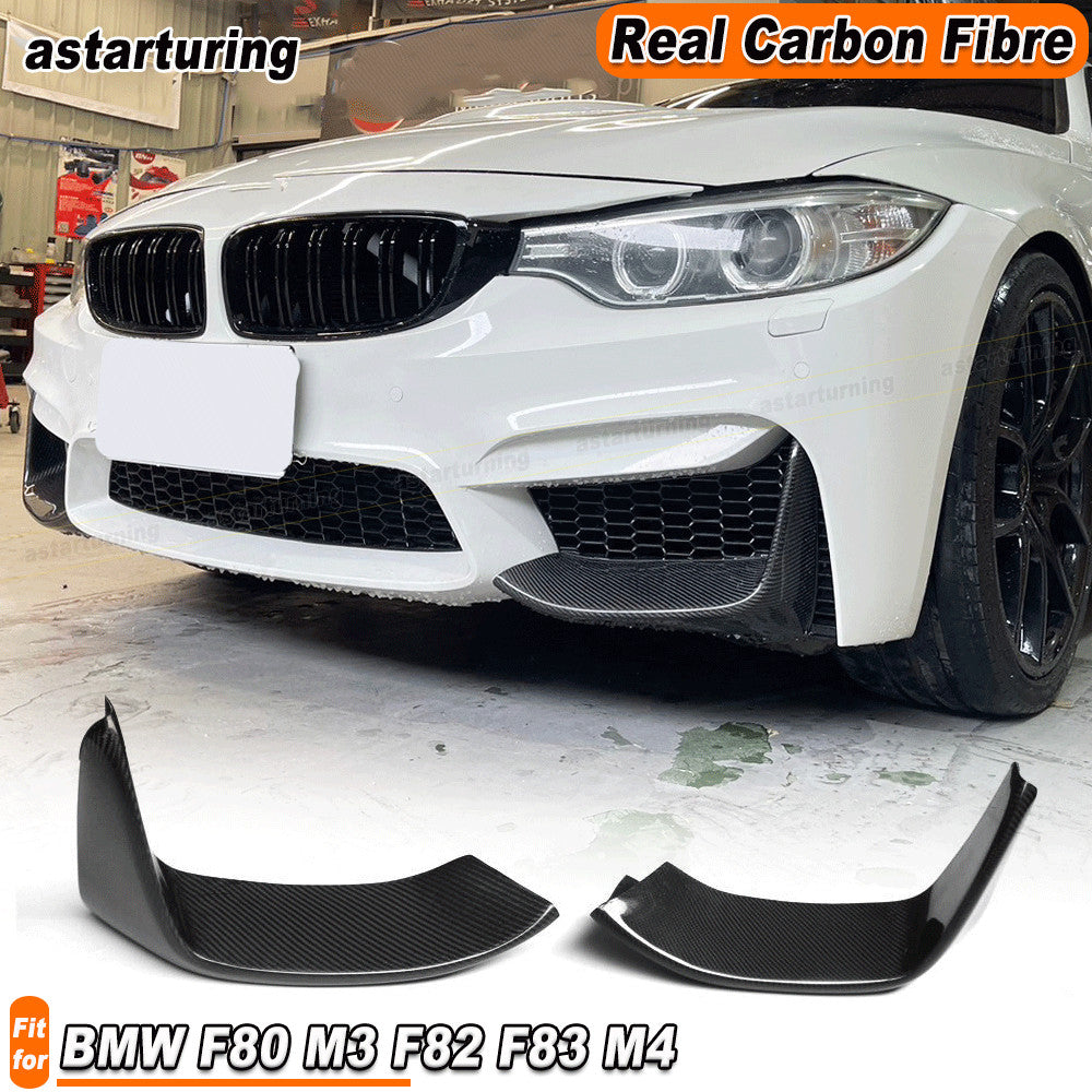 for BMW F80 M3 2015-2017 F82 M4 2014-2019 REAL Carbon Front Bumper Splitters
