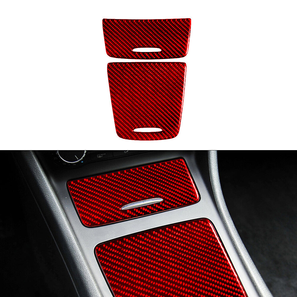 Red Cigarette Lighter Storage Box Trim for Mercedes Benz CLA 2014-2018/GLA 15-18