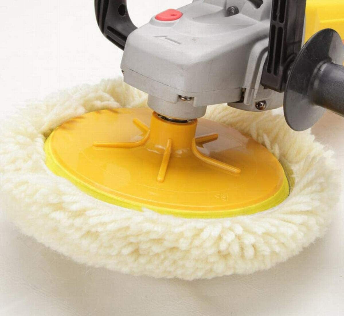 Wool Polishing Cushion Kit for Drilling 7-inch 100% Natural Wool Hook and Loop Handles