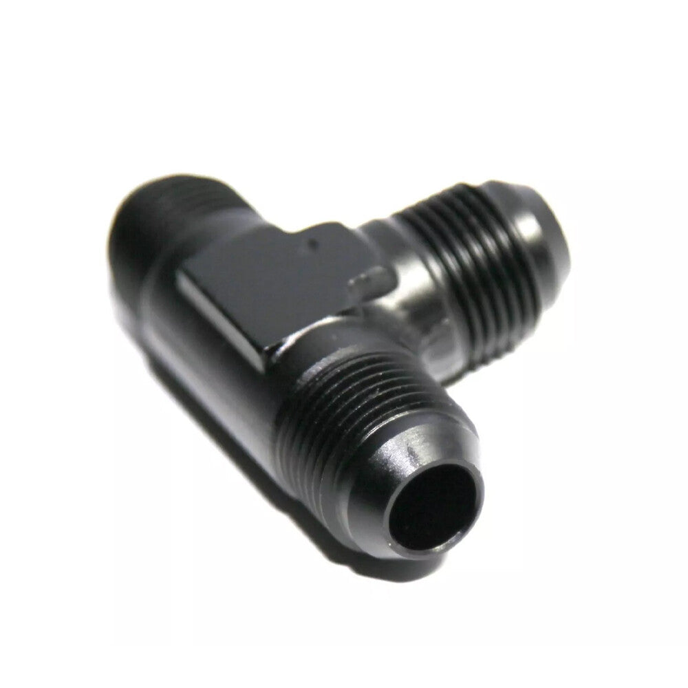 3-Way Tee T-Piece Fitting Adapter AN10 10-AN Male to 2X AN10 10-AN Male BLACK