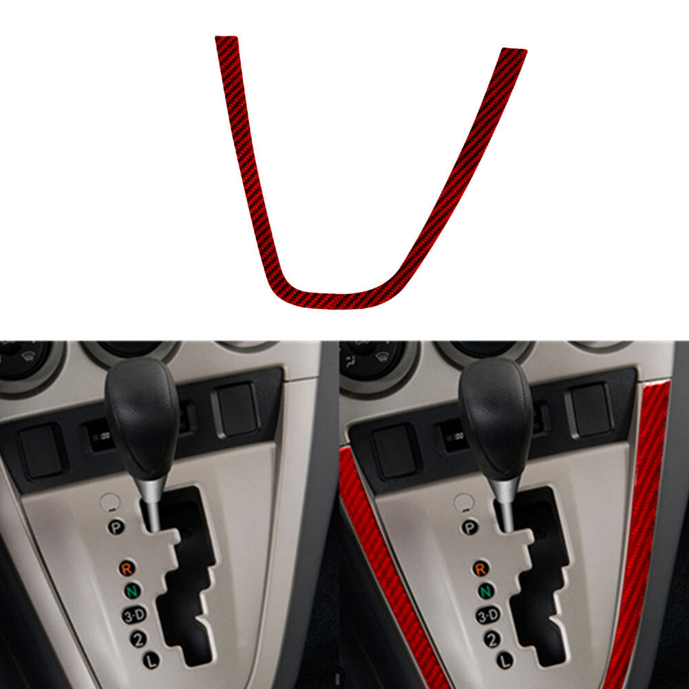 Red Carbon Fiber Gear Shift Surround Frame Cover Trim for Toyota Matrix 2009-14