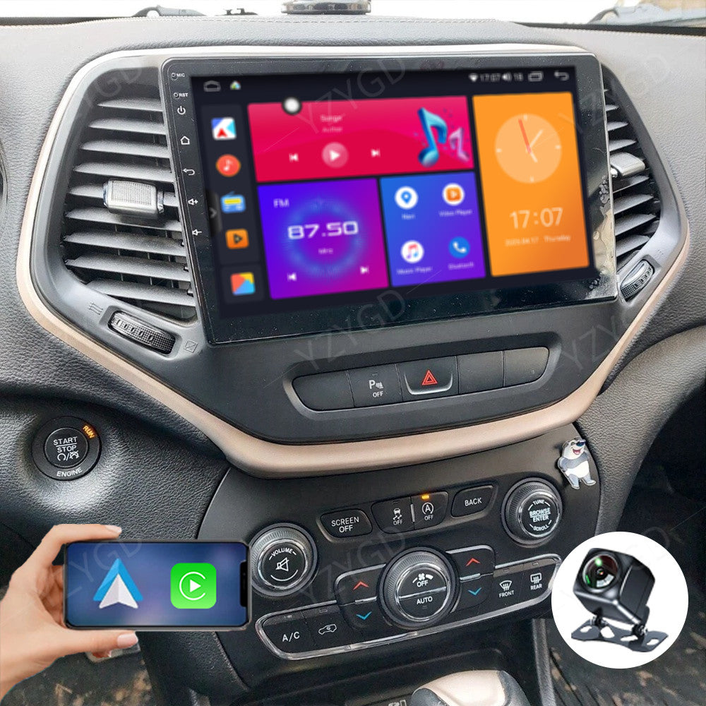 for Jeep Cherokee 2015-2018 Apply CarPlay Android Car Stereo Radio GPS Navi Wifi