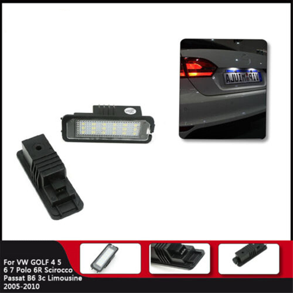 for VW GOLF4 1997-2005 2Pcs Rear Door Led License Plate Number Lights Lamps