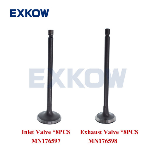 16X Inlet Exhaust Valve for Mitsubishi L200 Triton 2.5 05-15 MN176597 MN176598