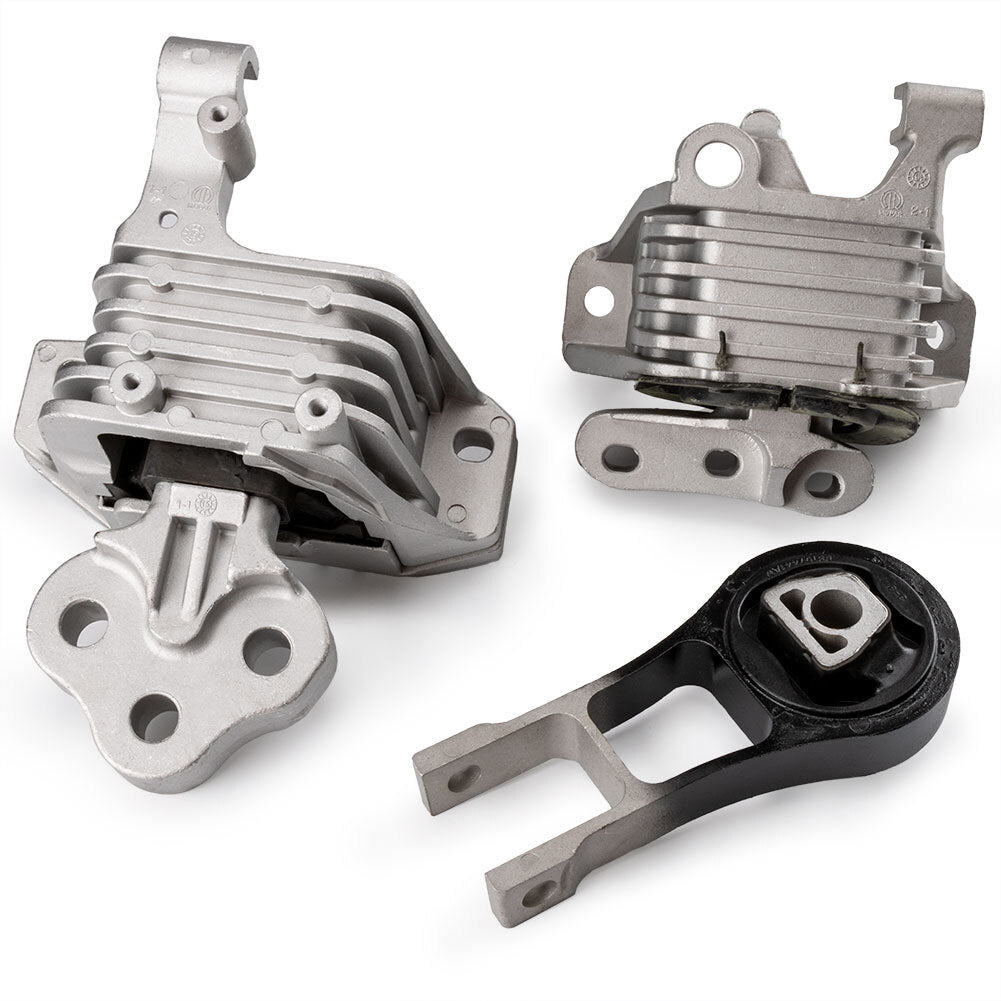 3-piece set for complete engine, motor, and transmission installation for Jeep Cherokee 2.4L 2014-2019.