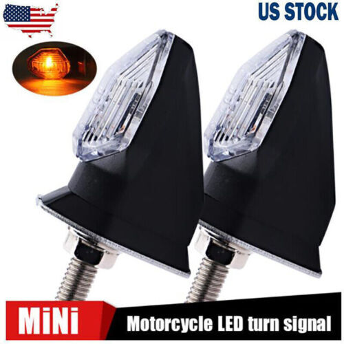 LED for Mini Motorcycle Turn Signal Indicator Blinker Amber Lights for Suzuki for Yamaha