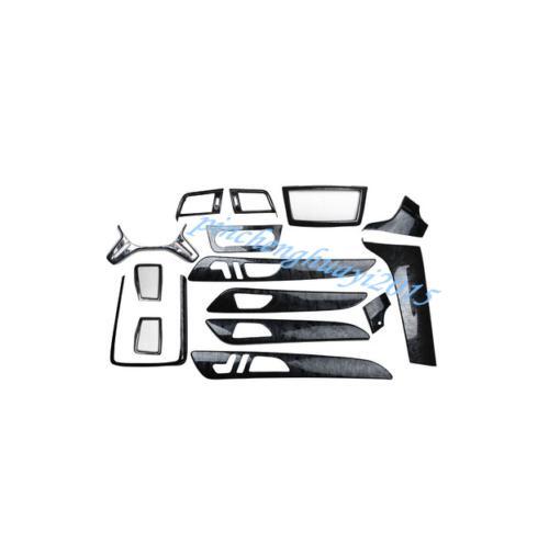 15-Piece Black Wood Grain Car Interior Kit Protective Covers for Mercedes-Benz ML 12-16