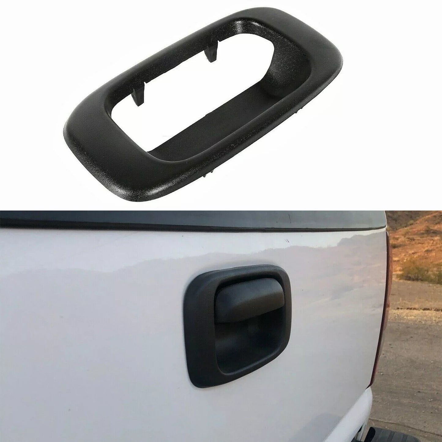 Rear Back Latch Tail Gate Tailgate Handle Bezel for Chevy Silverado for Sierra 99-07