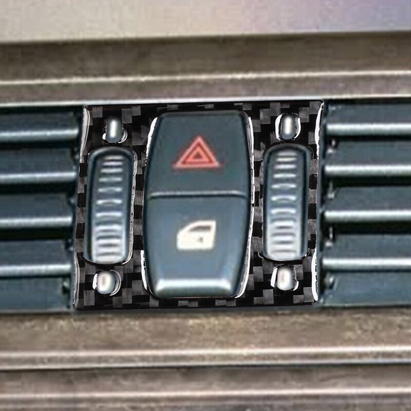 Carbon fiber warning light button cover suitable for BMW 6 Series E63 E64 2004-2010