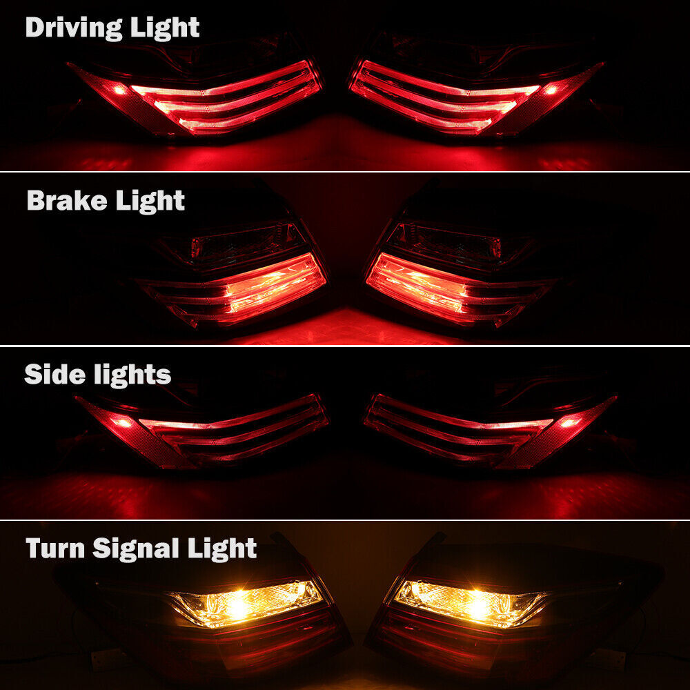 Pair Outer Tail Lights Taillights Left Passenger Fit for Honda Accord 2016-2017