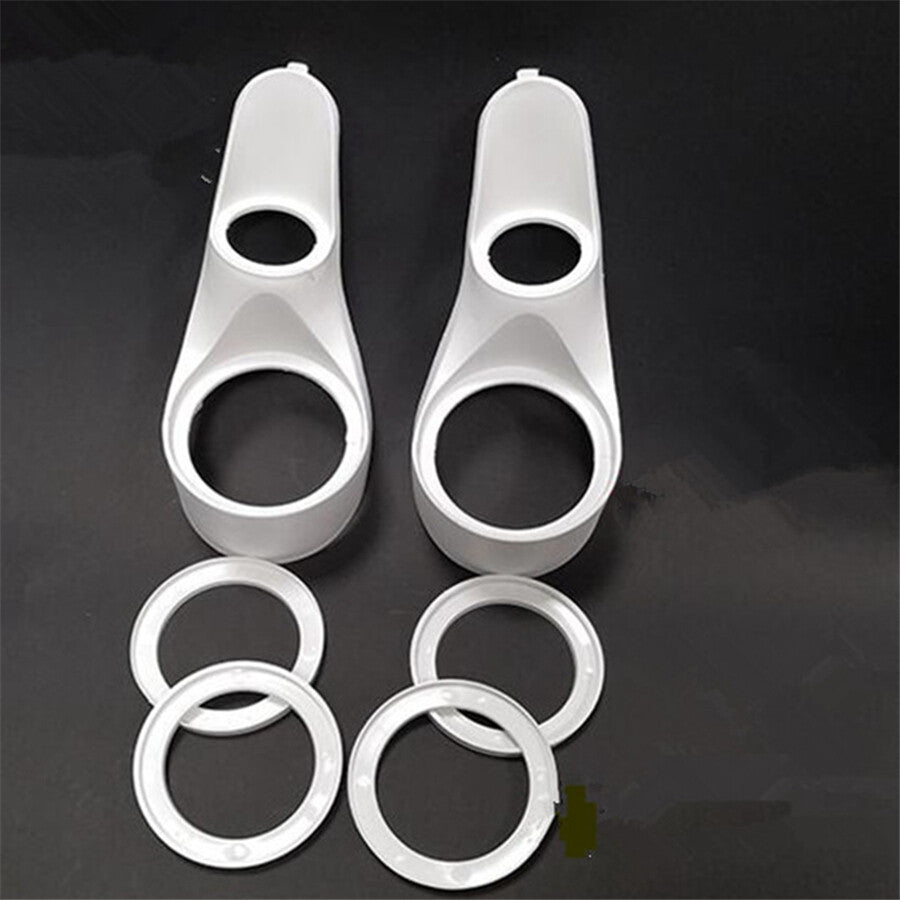 Pair Car Audio Speaker A Column Tweeter Bracket Gasket White for 2 Inch 4 inch