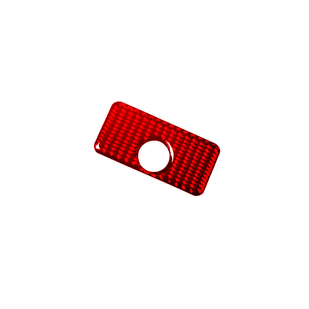 Red Carbon Fiber Copilot Storage Switch Cover Trim for Chevrolet Camaro 2016-18
