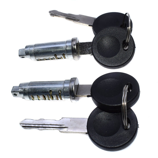 A set of 2-door lock cylinder barrels and keys for Volkswagen EuroVan Transporter MK4 T4