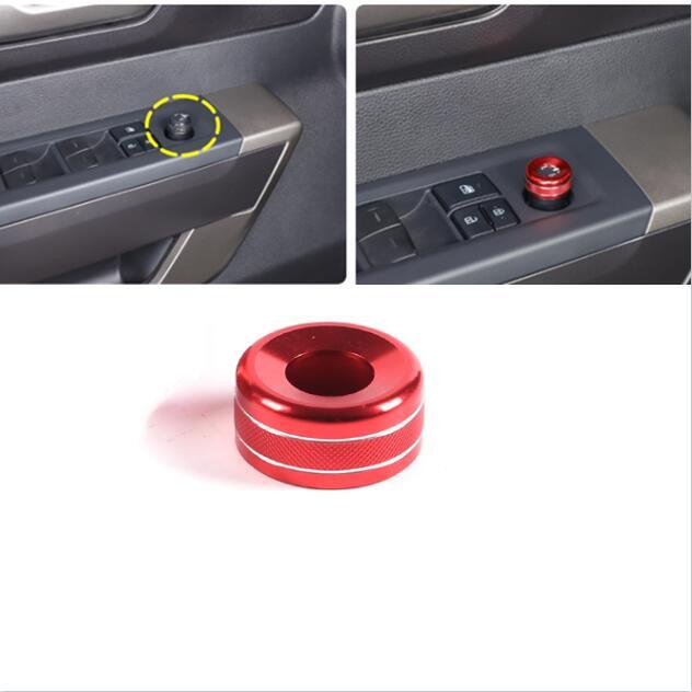 Red Aluminum Rearview Mirror Adjust Knob Cover for Toyota Tundra 2022-2024