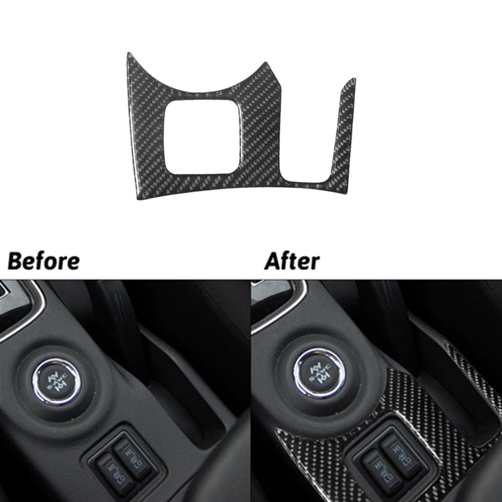 Carbon Fiber Heated Seats Surround Cover Trim for Mitsubishi Outlander 2014-2016